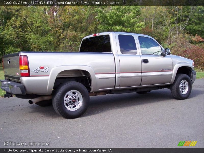 Pewter Metallic / Graphite 2002 GMC Sierra 2500HD SLE Extended Cab 4x4