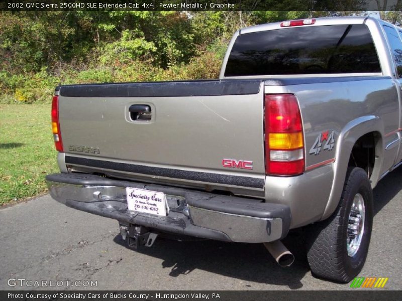 Pewter Metallic / Graphite 2002 GMC Sierra 2500HD SLE Extended Cab 4x4