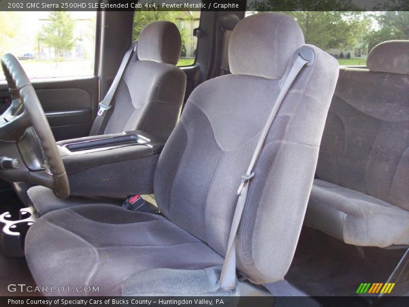 Pewter Metallic / Graphite 2002 GMC Sierra 2500HD SLE Extended Cab 4x4