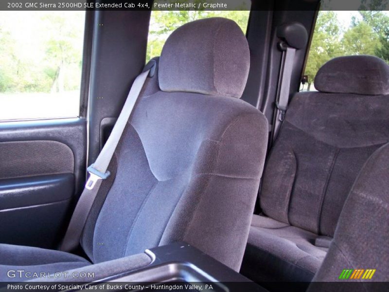 Pewter Metallic / Graphite 2002 GMC Sierra 2500HD SLE Extended Cab 4x4