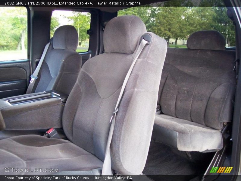 Pewter Metallic / Graphite 2002 GMC Sierra 2500HD SLE Extended Cab 4x4