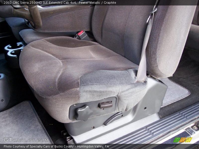 Pewter Metallic / Graphite 2002 GMC Sierra 2500HD SLE Extended Cab 4x4