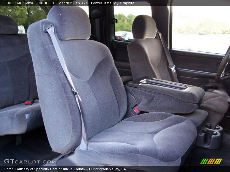 Pewter Metallic / Graphite 2002 GMC Sierra 2500HD SLE Extended Cab 4x4
