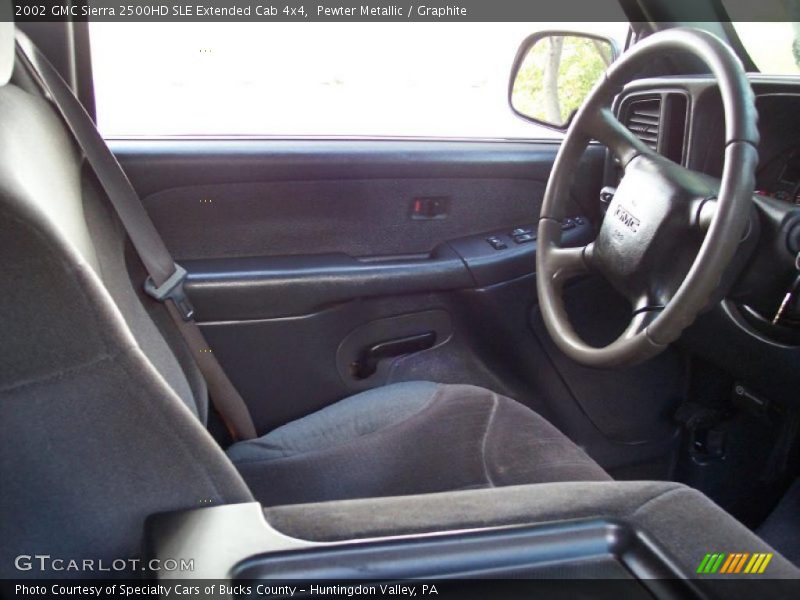 Pewter Metallic / Graphite 2002 GMC Sierra 2500HD SLE Extended Cab 4x4