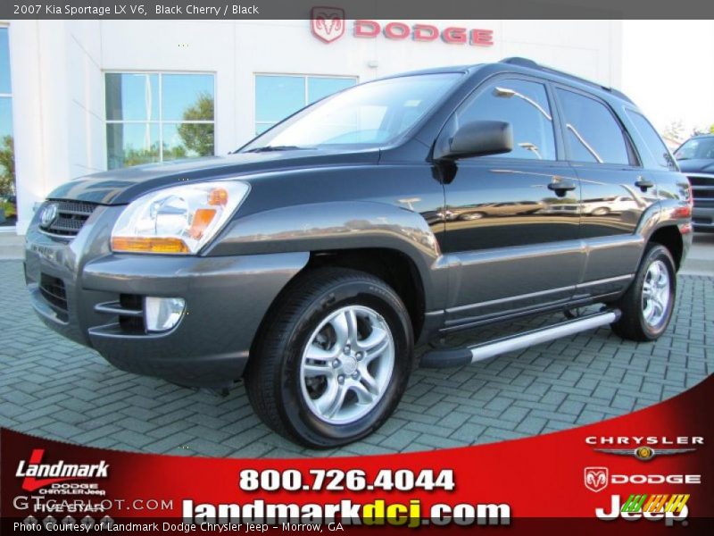 Black Cherry / Black 2007 Kia Sportage LX V6