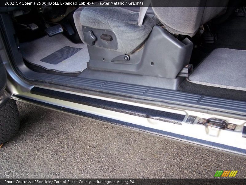 Pewter Metallic / Graphite 2002 GMC Sierra 2500HD SLE Extended Cab 4x4
