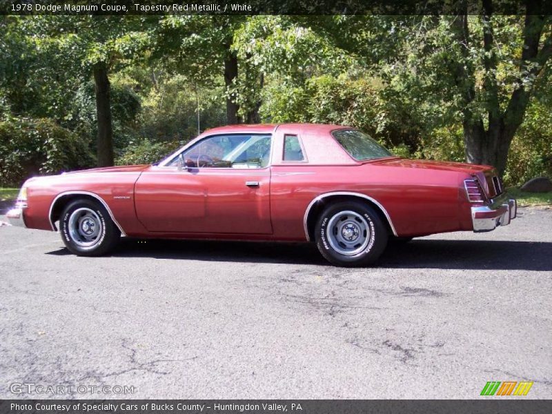 Tapestry Red Metallic / White 1978 Dodge Magnum Coupe