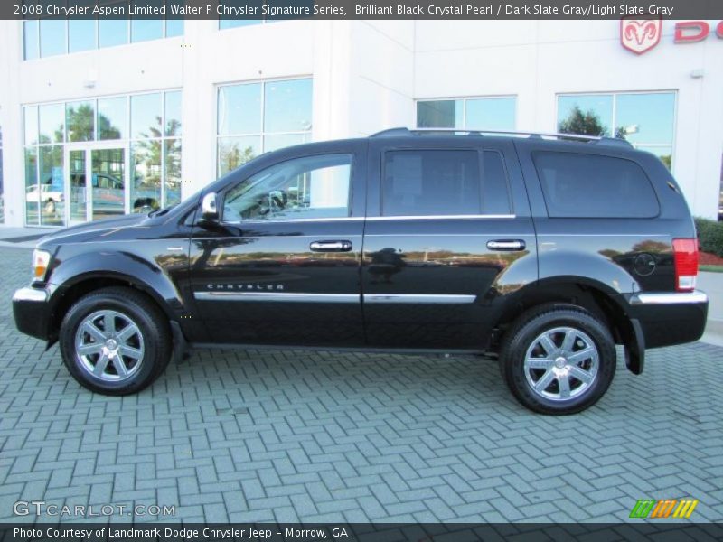 Brilliant Black Crystal Pearl / Dark Slate Gray/Light Slate Gray 2008 Chrysler Aspen Limited Walter P Chrysler Signature Series