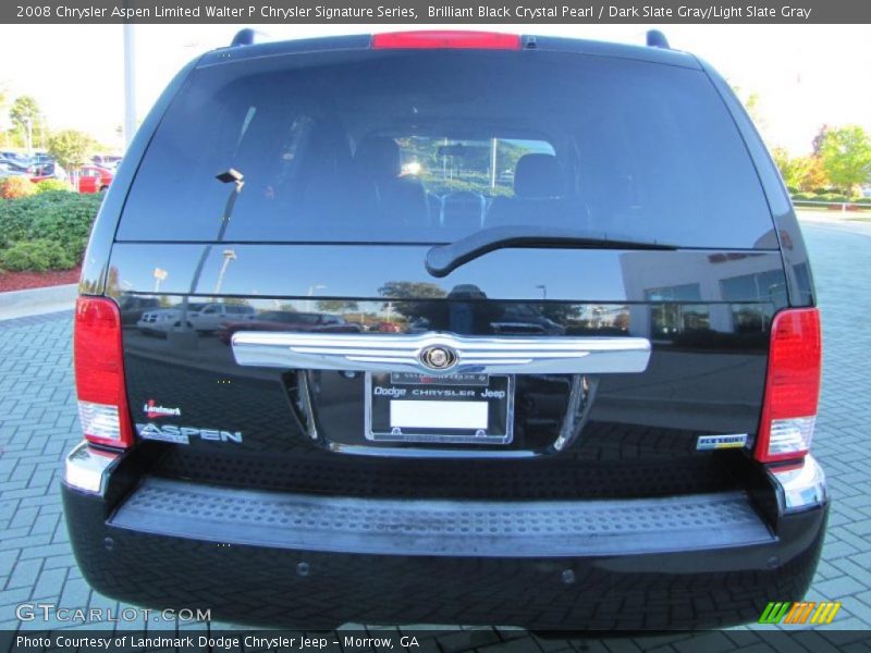 Brilliant Black Crystal Pearl / Dark Slate Gray/Light Slate Gray 2008 Chrysler Aspen Limited Walter P Chrysler Signature Series