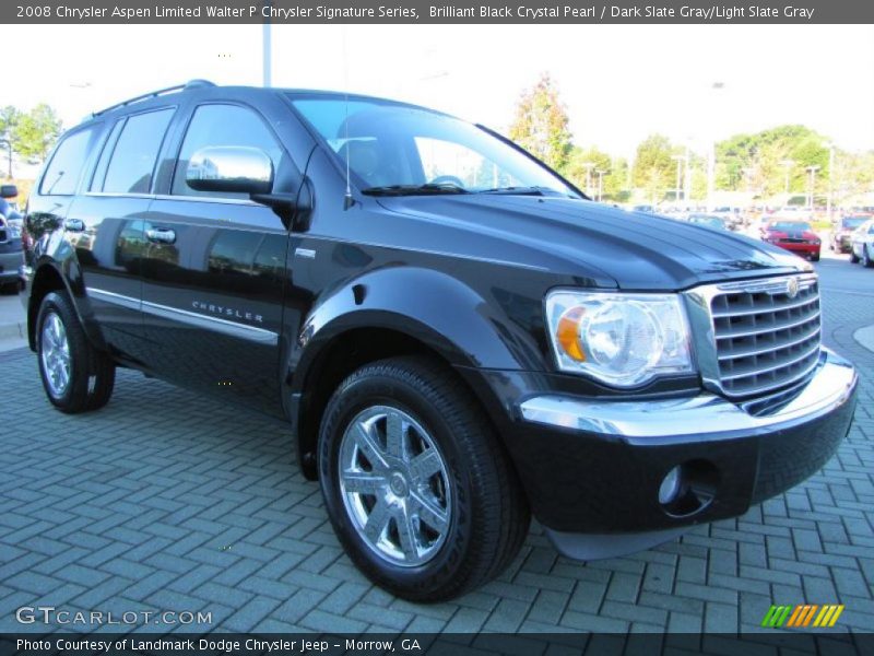 Brilliant Black Crystal Pearl / Dark Slate Gray/Light Slate Gray 2008 Chrysler Aspen Limited Walter P Chrysler Signature Series