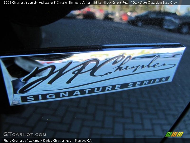 Brilliant Black Crystal Pearl / Dark Slate Gray/Light Slate Gray 2008 Chrysler Aspen Limited Walter P Chrysler Signature Series