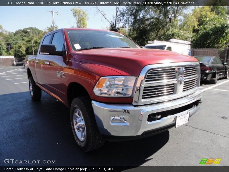 Inferno Red Crystal Pearl / Dark Slate/Medium Graystone 2010 Dodge Ram 2500 Big Horn Edition Crew Cab 4x4