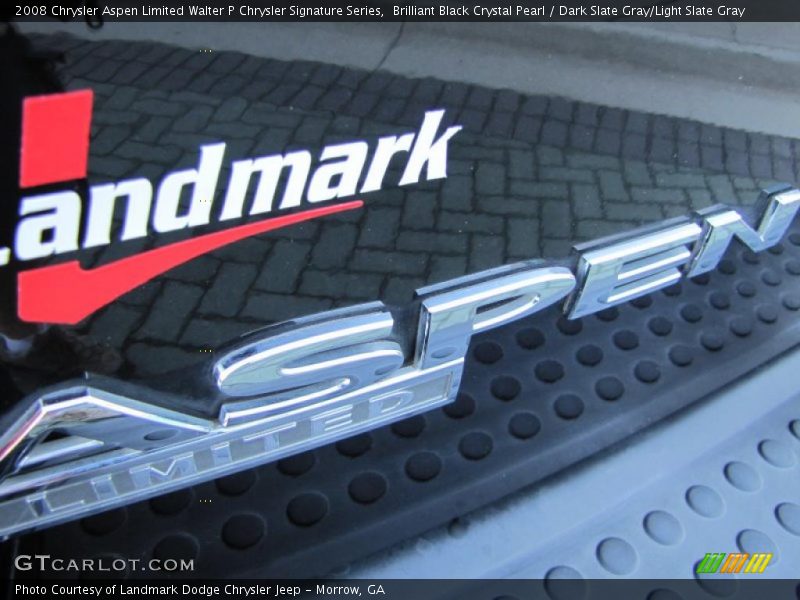 Brilliant Black Crystal Pearl / Dark Slate Gray/Light Slate Gray 2008 Chrysler Aspen Limited Walter P Chrysler Signature Series