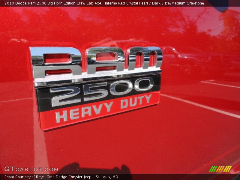 Inferno Red Crystal Pearl / Dark Slate/Medium Graystone 2010 Dodge Ram 2500 Big Horn Edition Crew Cab 4x4