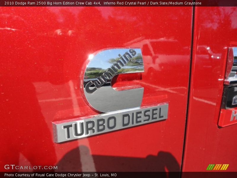 Inferno Red Crystal Pearl / Dark Slate/Medium Graystone 2010 Dodge Ram 2500 Big Horn Edition Crew Cab 4x4