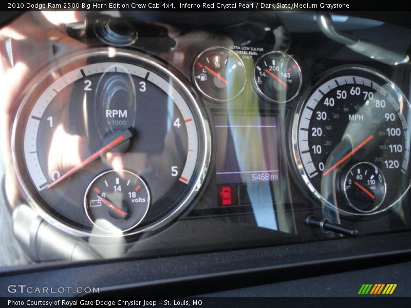 Inferno Red Crystal Pearl / Dark Slate/Medium Graystone 2010 Dodge Ram 2500 Big Horn Edition Crew Cab 4x4