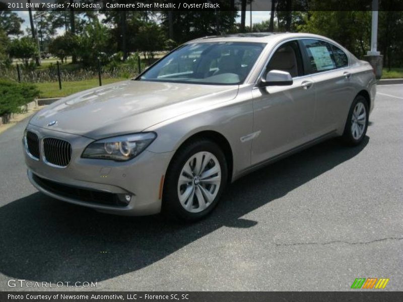 Cashmere Silver Metallic / Oyster/Black 2011 BMW 7 Series 740i Sedan