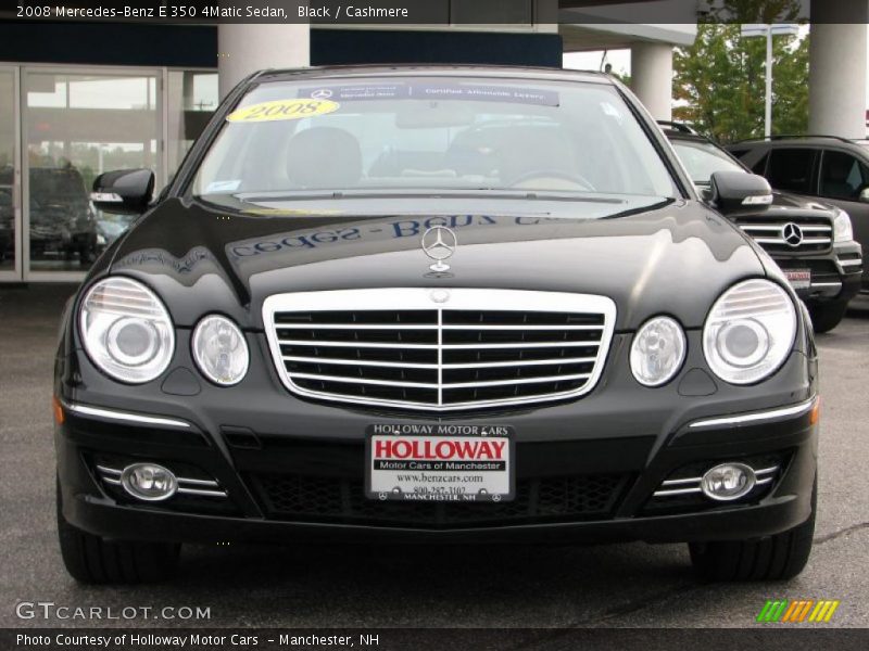 Black / Cashmere 2008 Mercedes-Benz E 350 4Matic Sedan