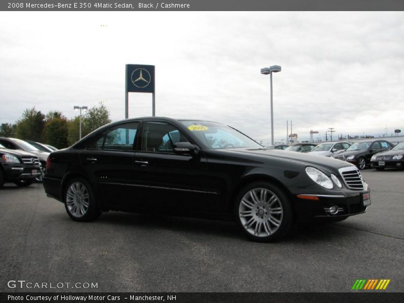 Black / Cashmere 2008 Mercedes-Benz E 350 4Matic Sedan