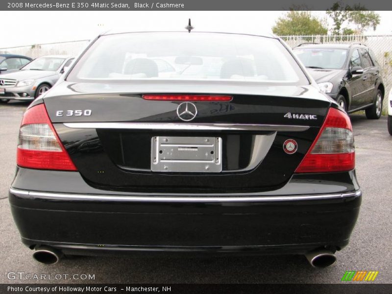 Black / Cashmere 2008 Mercedes-Benz E 350 4Matic Sedan