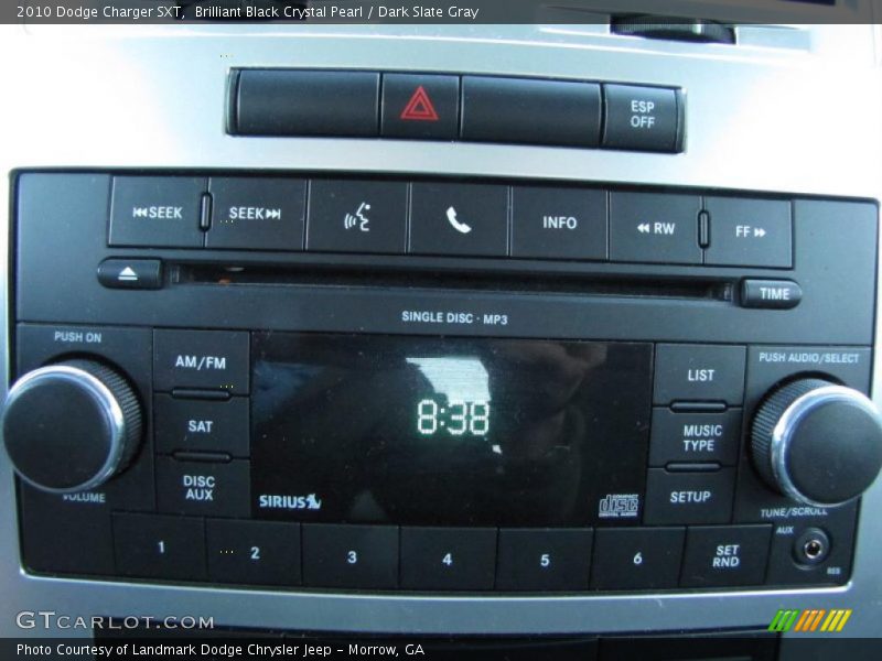 Brilliant Black Crystal Pearl / Dark Slate Gray 2010 Dodge Charger SXT