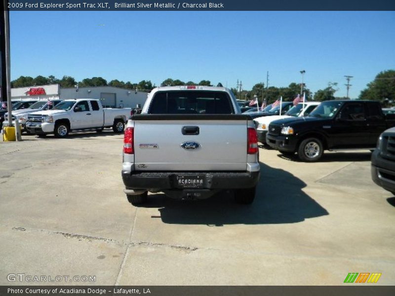 Brilliant Silver Metallic / Charcoal Black 2009 Ford Explorer Sport Trac XLT