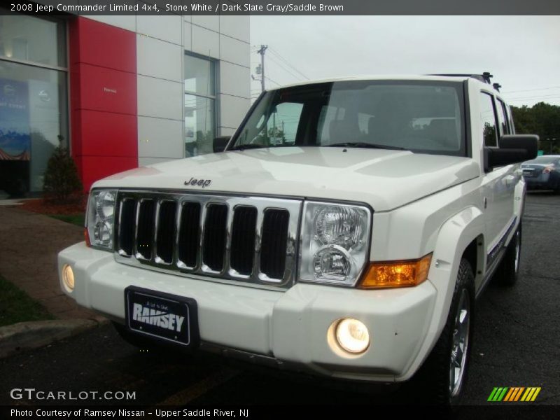 Stone White / Dark Slate Gray/Saddle Brown 2008 Jeep Commander Limited 4x4