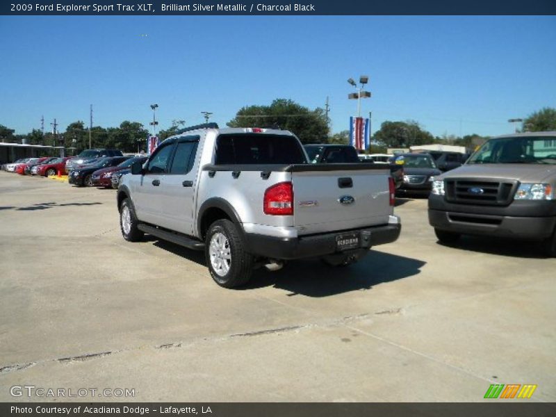 Brilliant Silver Metallic / Charcoal Black 2009 Ford Explorer Sport Trac XLT