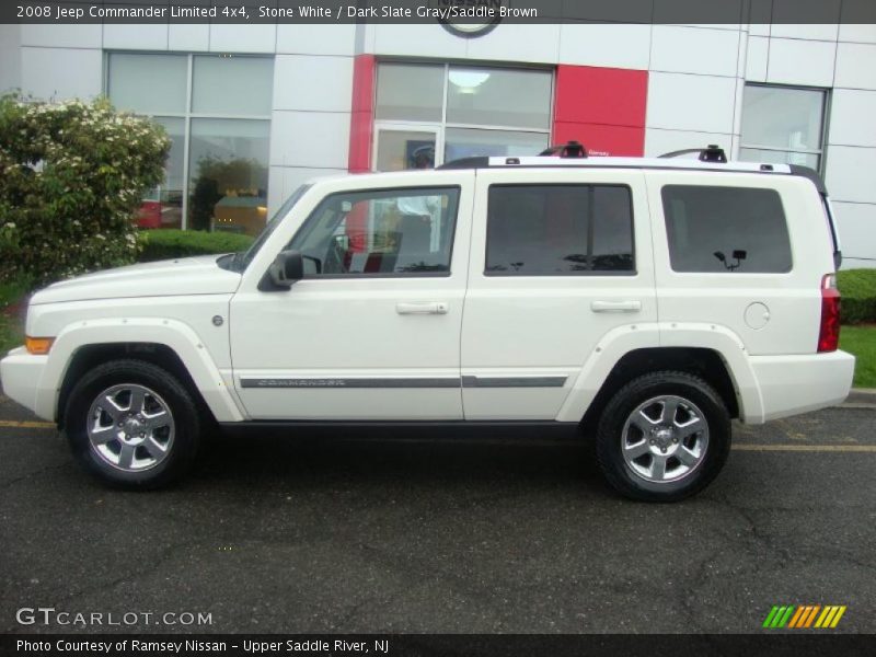 Stone White / Dark Slate Gray/Saddle Brown 2008 Jeep Commander Limited 4x4
