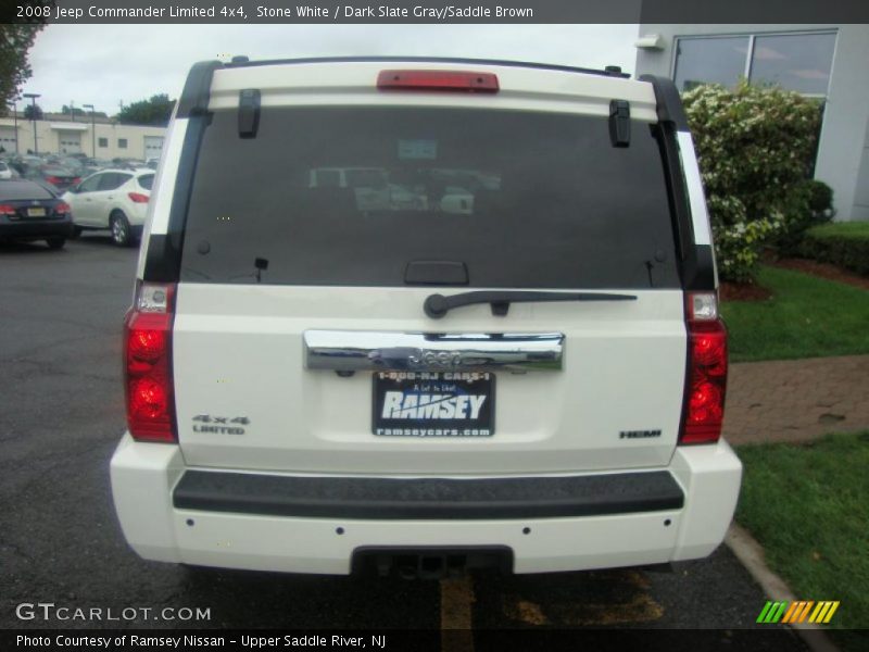 Stone White / Dark Slate Gray/Saddle Brown 2008 Jeep Commander Limited 4x4