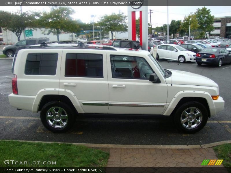 Stone White / Dark Slate Gray/Saddle Brown 2008 Jeep Commander Limited 4x4