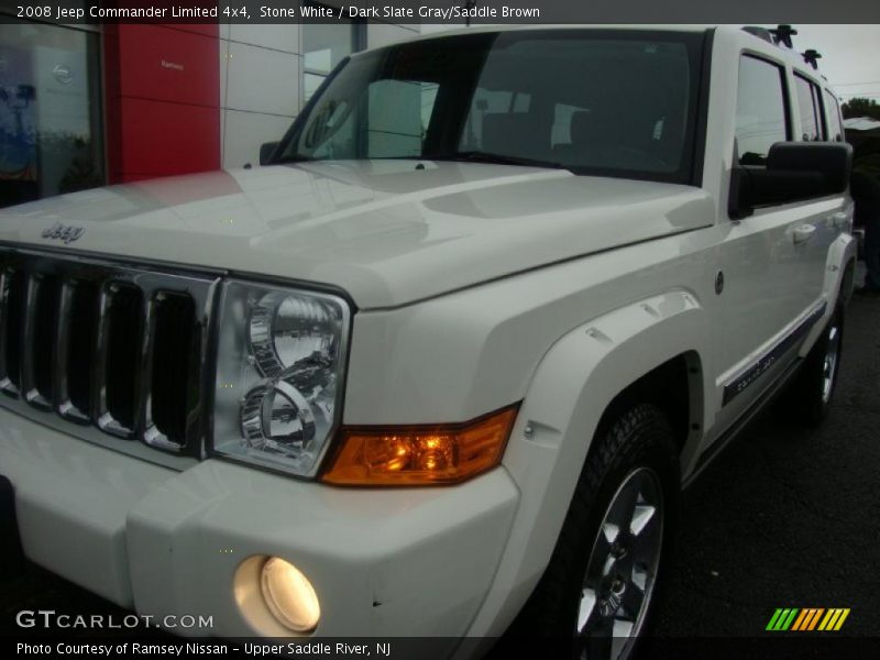 Stone White / Dark Slate Gray/Saddle Brown 2008 Jeep Commander Limited 4x4