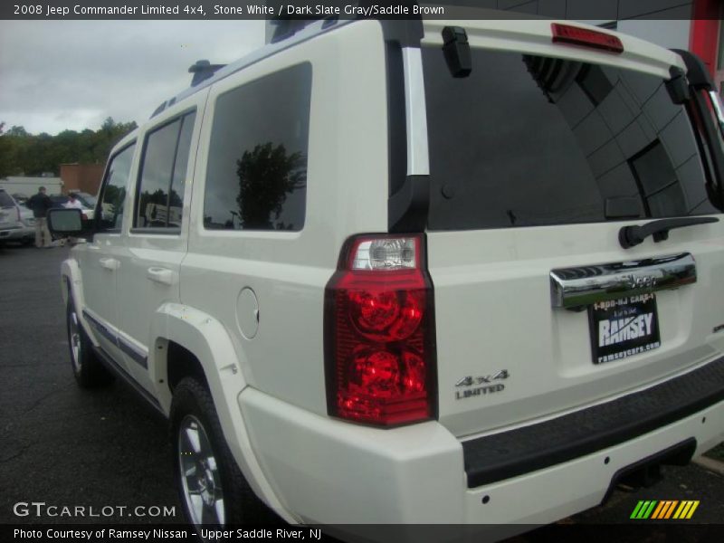 Stone White / Dark Slate Gray/Saddle Brown 2008 Jeep Commander Limited 4x4
