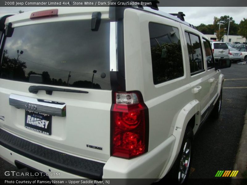 Stone White / Dark Slate Gray/Saddle Brown 2008 Jeep Commander Limited 4x4