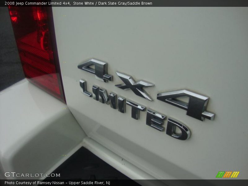 Stone White / Dark Slate Gray/Saddle Brown 2008 Jeep Commander Limited 4x4