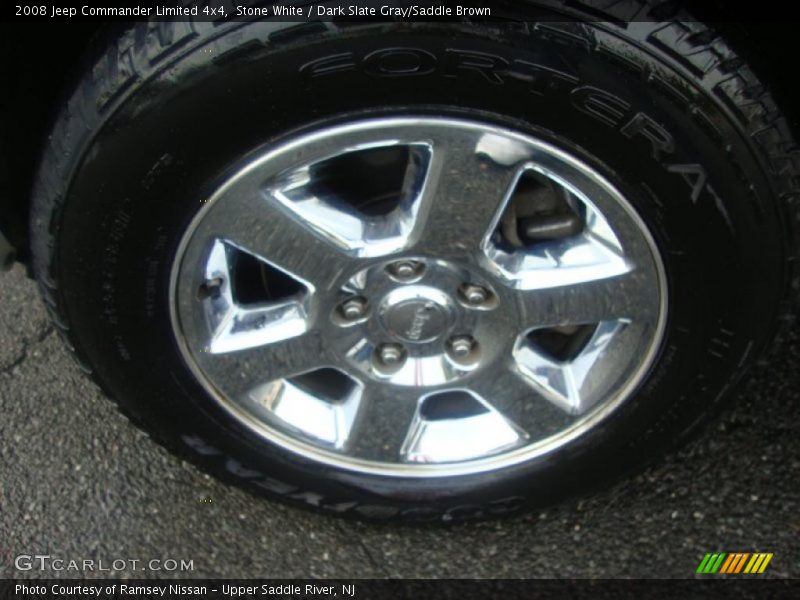 Stone White / Dark Slate Gray/Saddle Brown 2008 Jeep Commander Limited 4x4