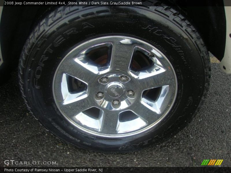 Stone White / Dark Slate Gray/Saddle Brown 2008 Jeep Commander Limited 4x4