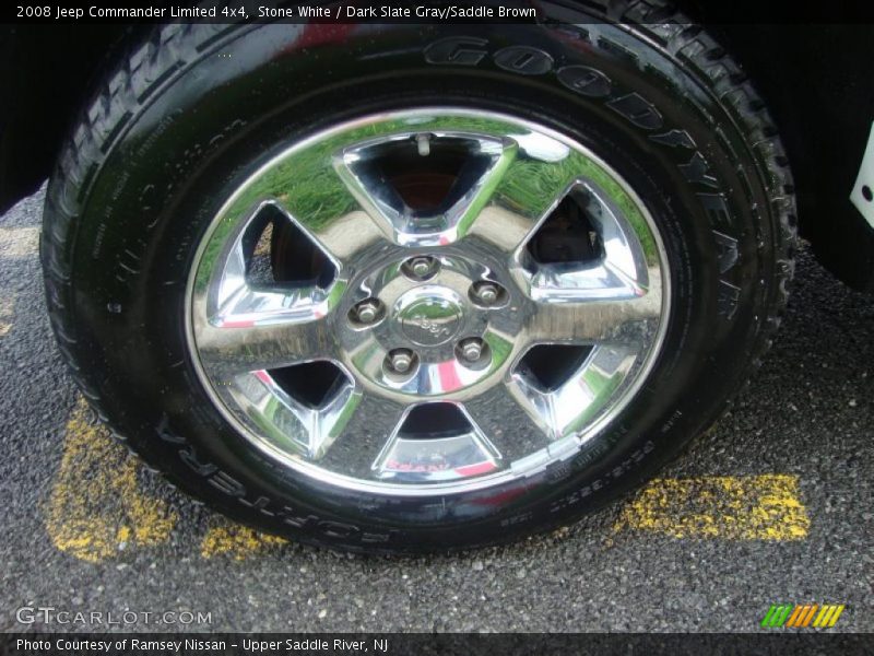 Stone White / Dark Slate Gray/Saddle Brown 2008 Jeep Commander Limited 4x4