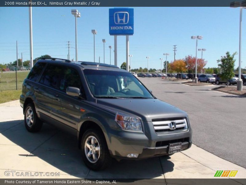 Nimbus Gray Metallic / Gray 2008 Honda Pilot EX-L
