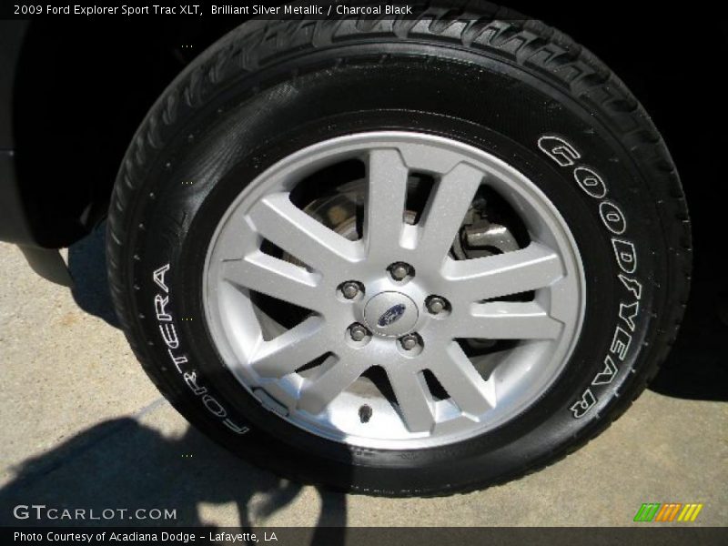 Brilliant Silver Metallic / Charcoal Black 2009 Ford Explorer Sport Trac XLT
