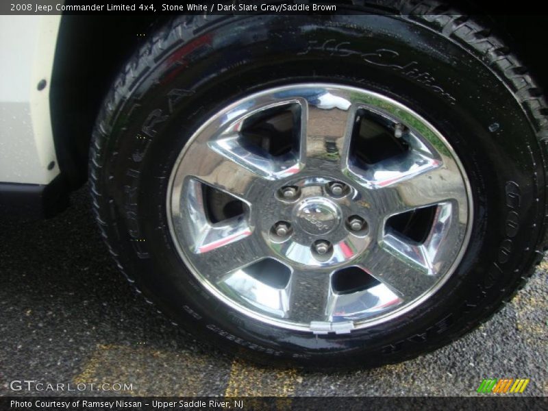 Stone White / Dark Slate Gray/Saddle Brown 2008 Jeep Commander Limited 4x4
