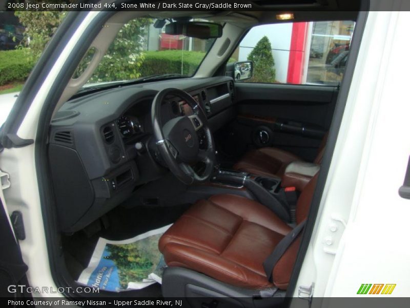 Stone White / Dark Slate Gray/Saddle Brown 2008 Jeep Commander Limited 4x4