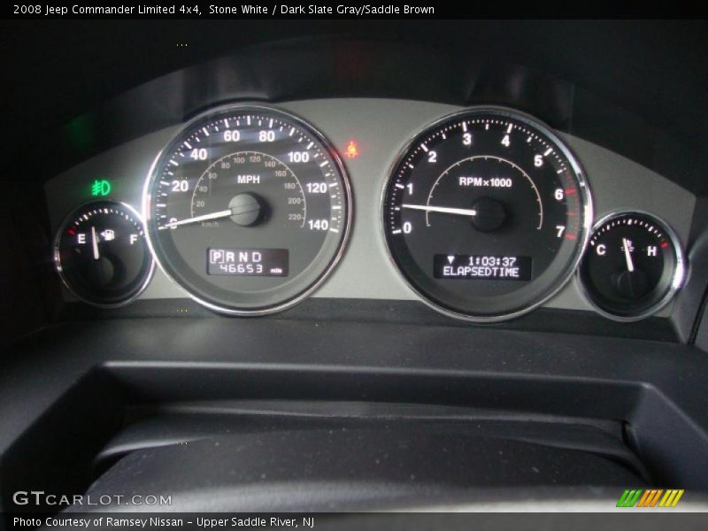 Stone White / Dark Slate Gray/Saddle Brown 2008 Jeep Commander Limited 4x4