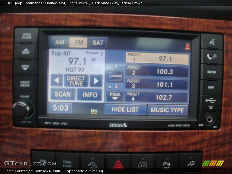 Stone White / Dark Slate Gray/Saddle Brown 2008 Jeep Commander Limited 4x4