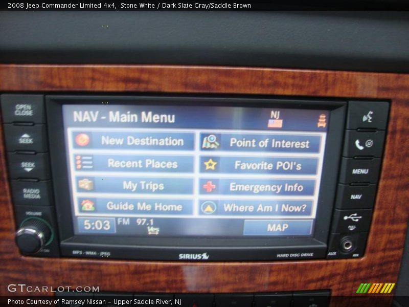 Stone White / Dark Slate Gray/Saddle Brown 2008 Jeep Commander Limited 4x4