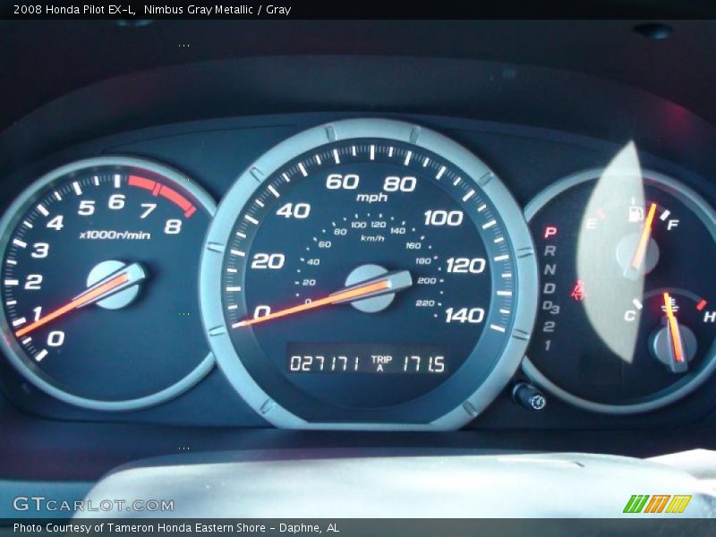 Nimbus Gray Metallic / Gray 2008 Honda Pilot EX-L