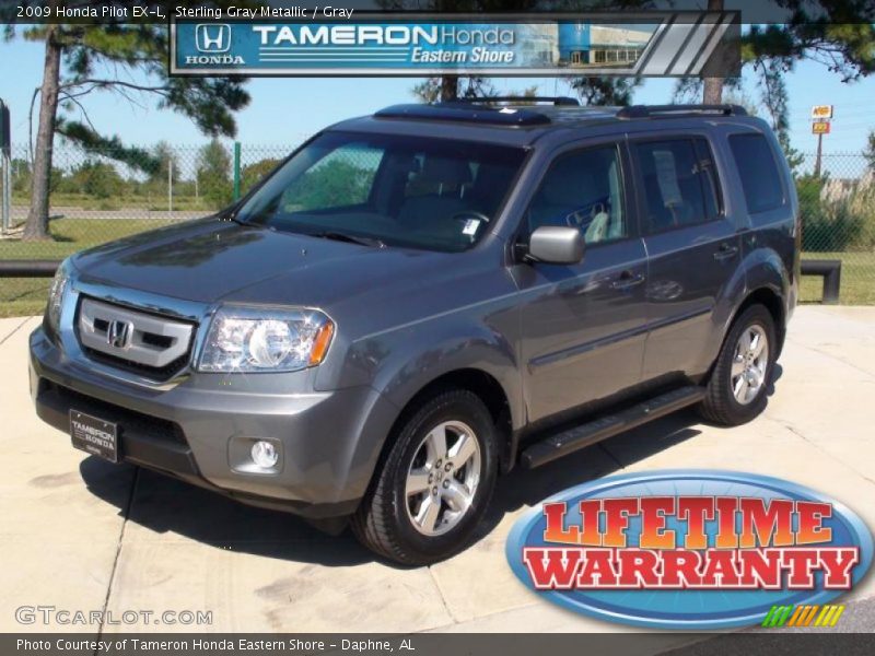 Sterling Gray Metallic / Gray 2009 Honda Pilot EX-L