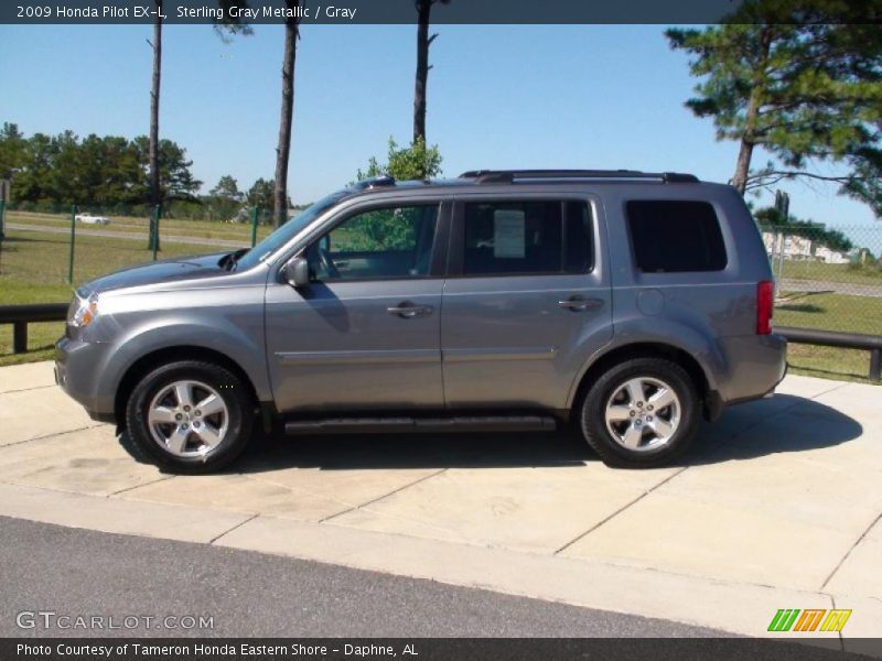 Sterling Gray Metallic / Gray 2009 Honda Pilot EX-L