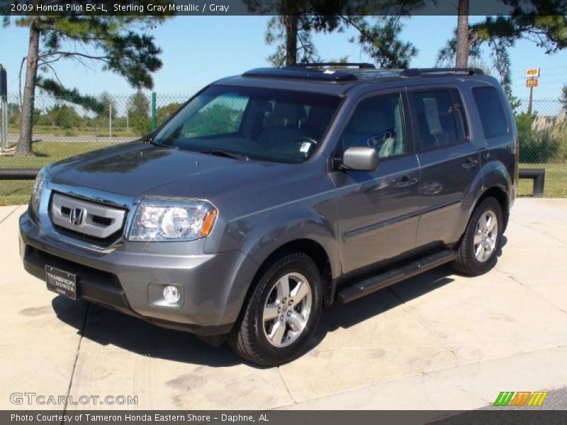 Sterling Gray Metallic / Gray 2009 Honda Pilot EX-L