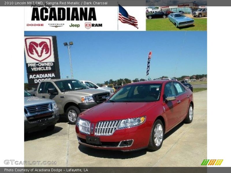 Sangria Red Metallic / Dark Charcoal 2010 Lincoln MKZ FWD